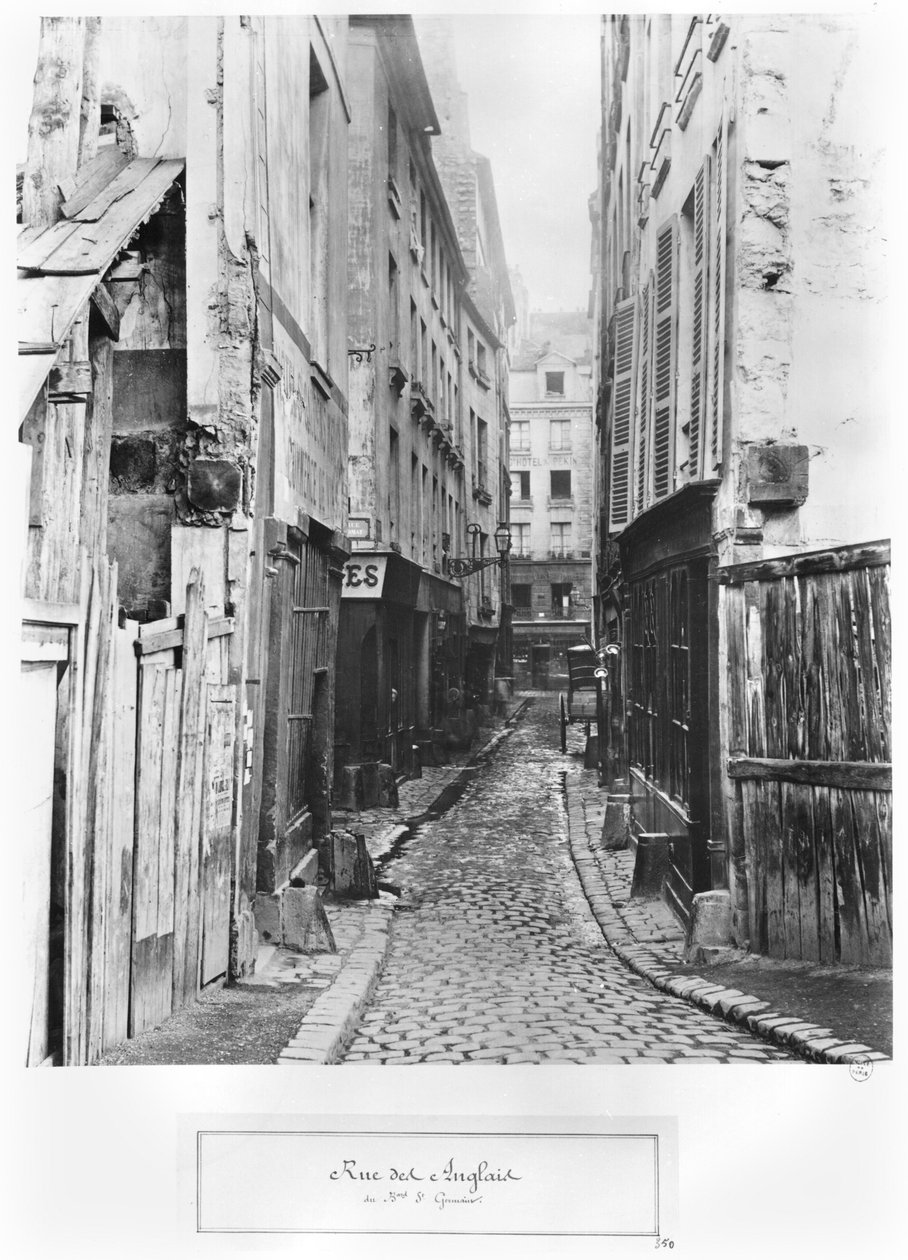 Rue des Anglais, Boulevard Saint-Germain, Pariisi, 1858-78 tekijältä Charles Marville