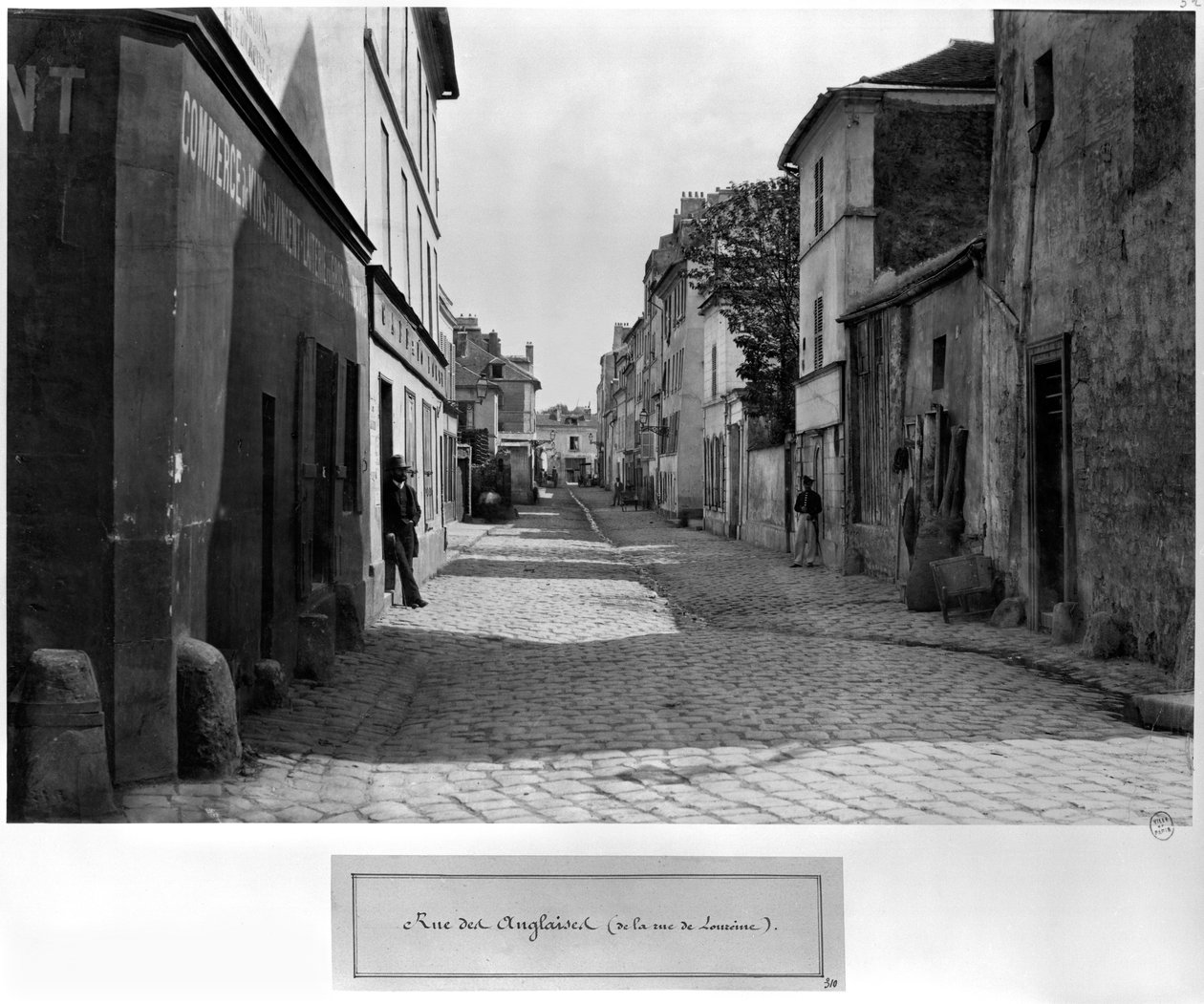 Rue des Anglaises, rue de Lourcine, Pariisi, 1858-78. tekijältä Charles Marville