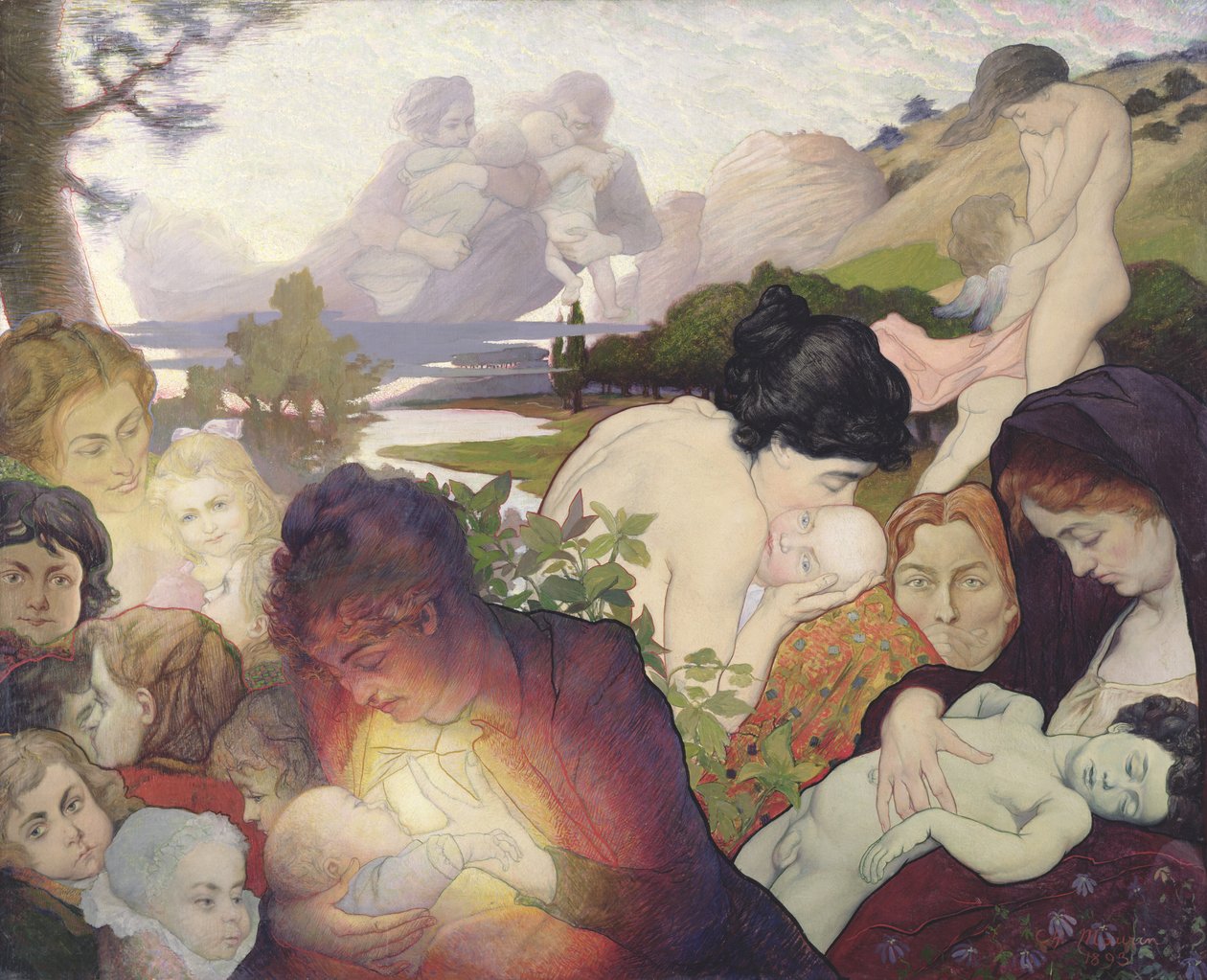 Äitiys, 1893 tekijältä Charles Maurin