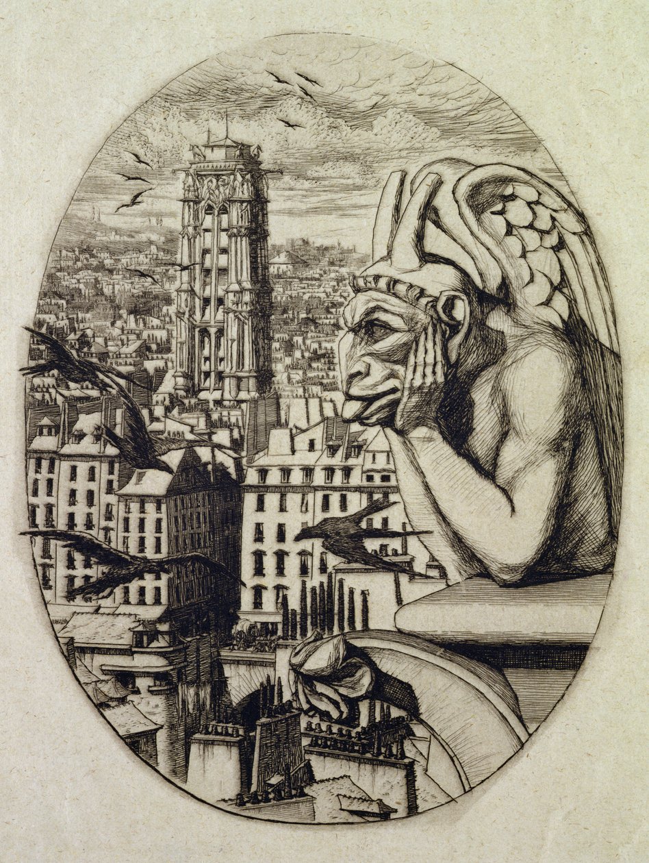 Vampyyri (Le Stryge), 1853 tekijältä Charles Meryon