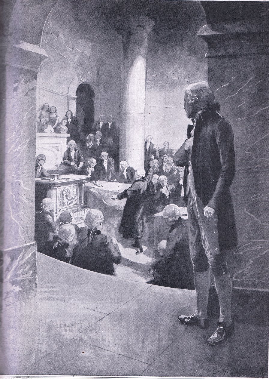 Jefferson kuuntelee maanpetospuhetta tekijältä Charles Mills Sheldon