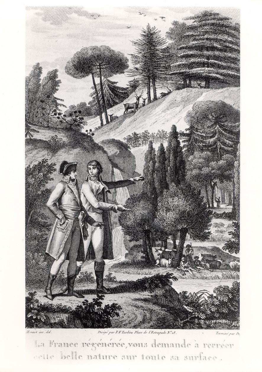 Napoleon Bonaparte (1769-1821) ja Ranskan metsä, 1801 tekijältä Charles Monnet
