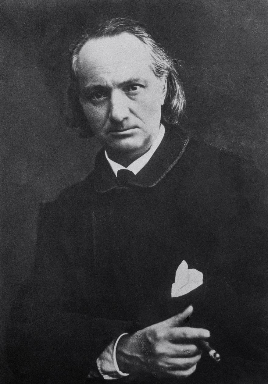Charles Baudelaire (1821-67) sikarilla, 1864 (bw kuva) tekijältä Charles Neyt