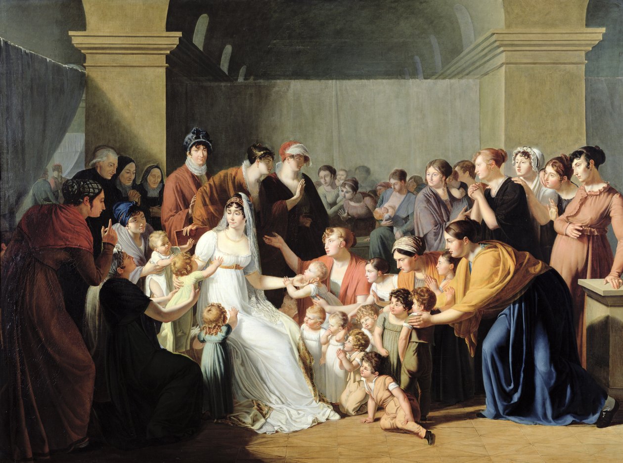 Keisarinna Josephine (1763-1814) Lasten joukossa, 1806 tekijältä Charles Nicolas Raphael Lafond
