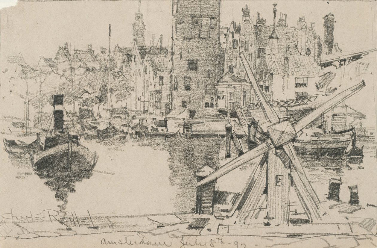 Amsterdam, 5. heinäkuuta 1892 (grafiitti paperille) tekijältä Charles P. Reiffel