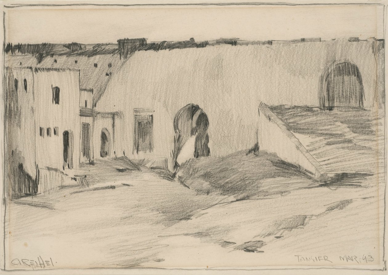 Tanger, maaliskuu 1893 (grafiitti paperille) tekijältä Charles P. Reiffel