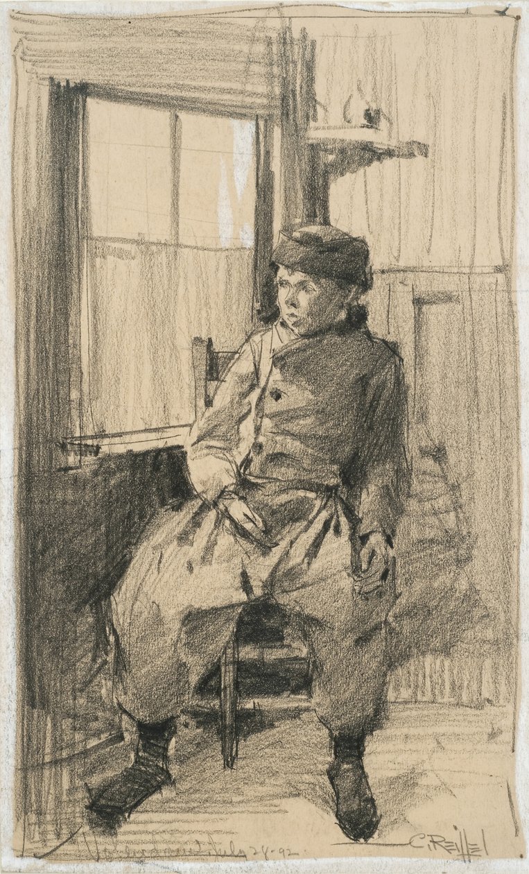 Volendam, 28. heinäkuuta 1892 (grafiittia paperille) tekijältä Charles P. Reiffel