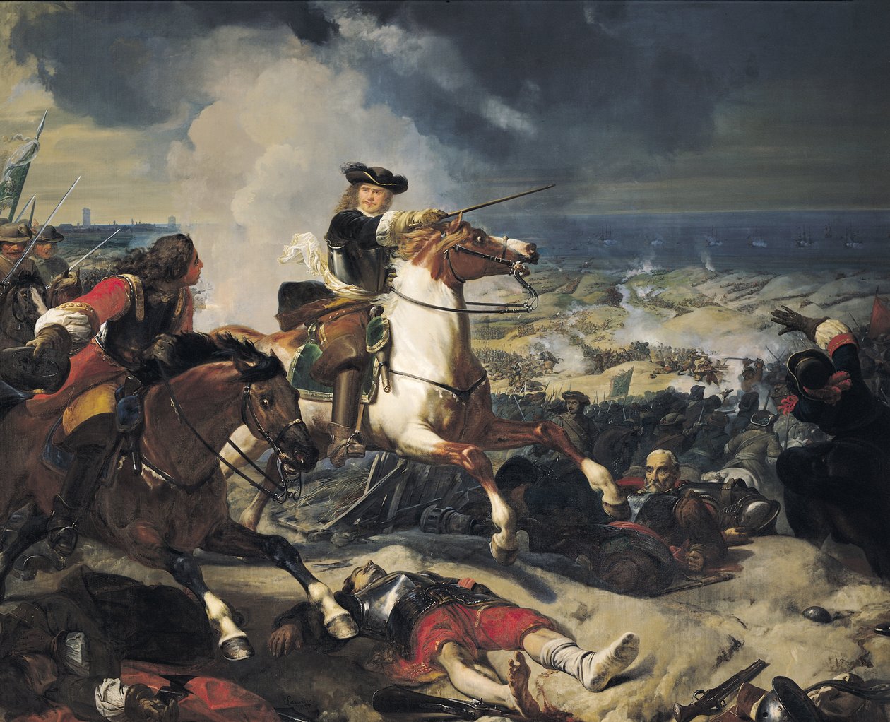 Dyynien taistelu, 14. kesäkuuta 1658, 1837 tekijältä Charles Philippe Lariviere
