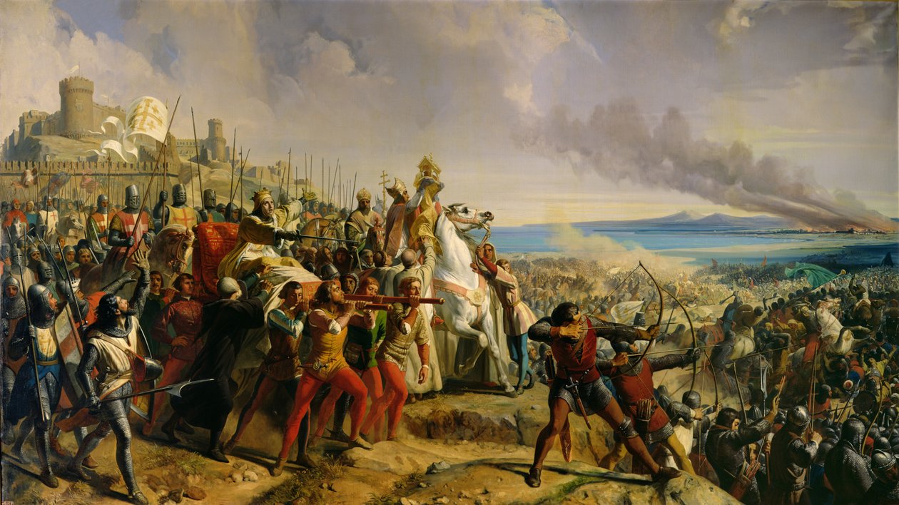 Montgisardin taistelu, 25. marraskuuta 1177, noin 1842 tekijältä Charles Philippe Lariviere