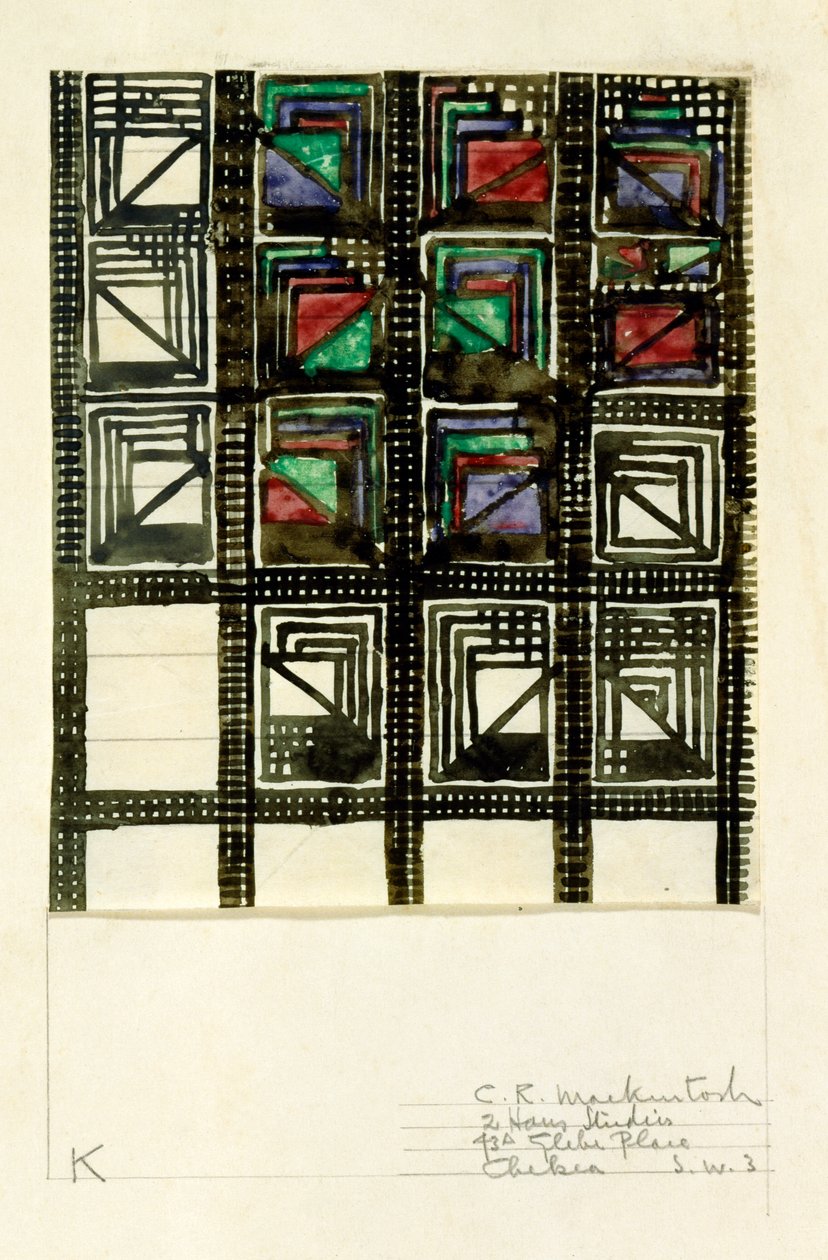 Tekstiilisuunnittelu tekijältä Charles Rennie Mackintosh