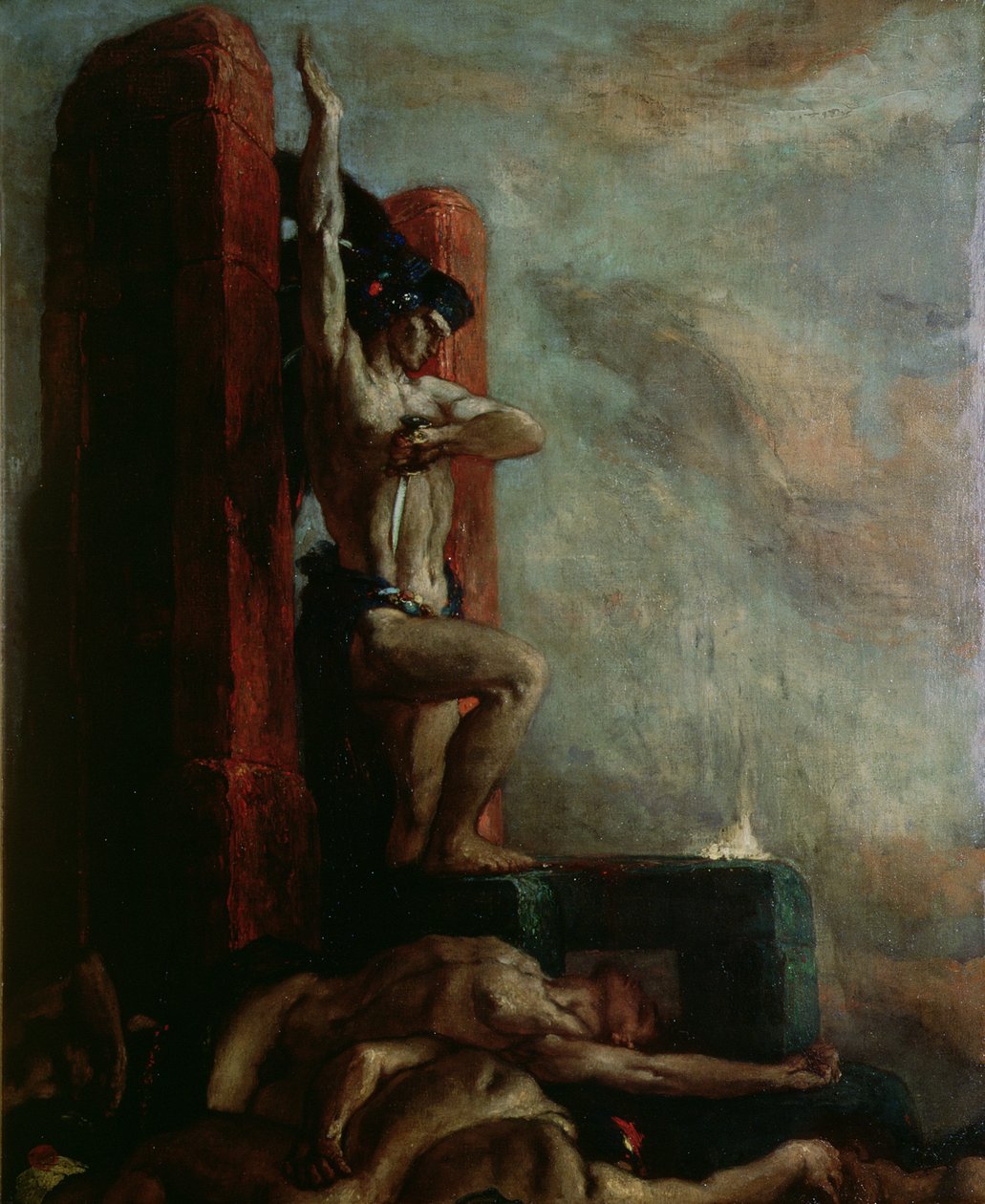 Montezuman kuolema (1466-1520), noin 1924 tekijältä Charles Ricketts