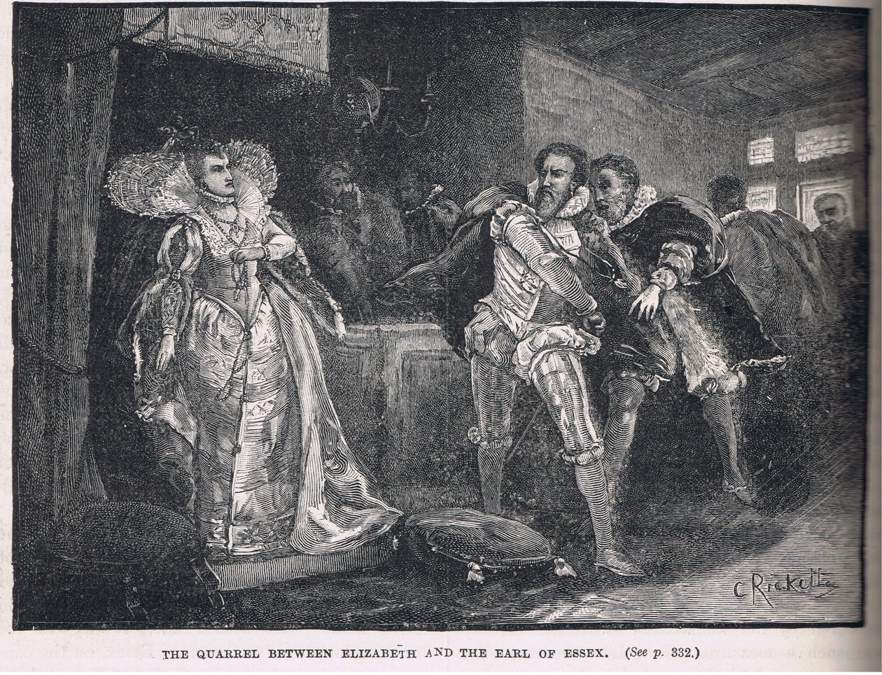 Elisabetin ja Essexin jaarlin välinen riita 1598 tekijältä Charles Ricketts