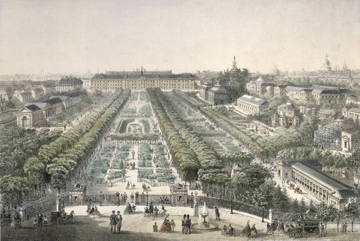 Näkymä Jardin des Plantesiin, Pariisi tekijältä Charles Riviere