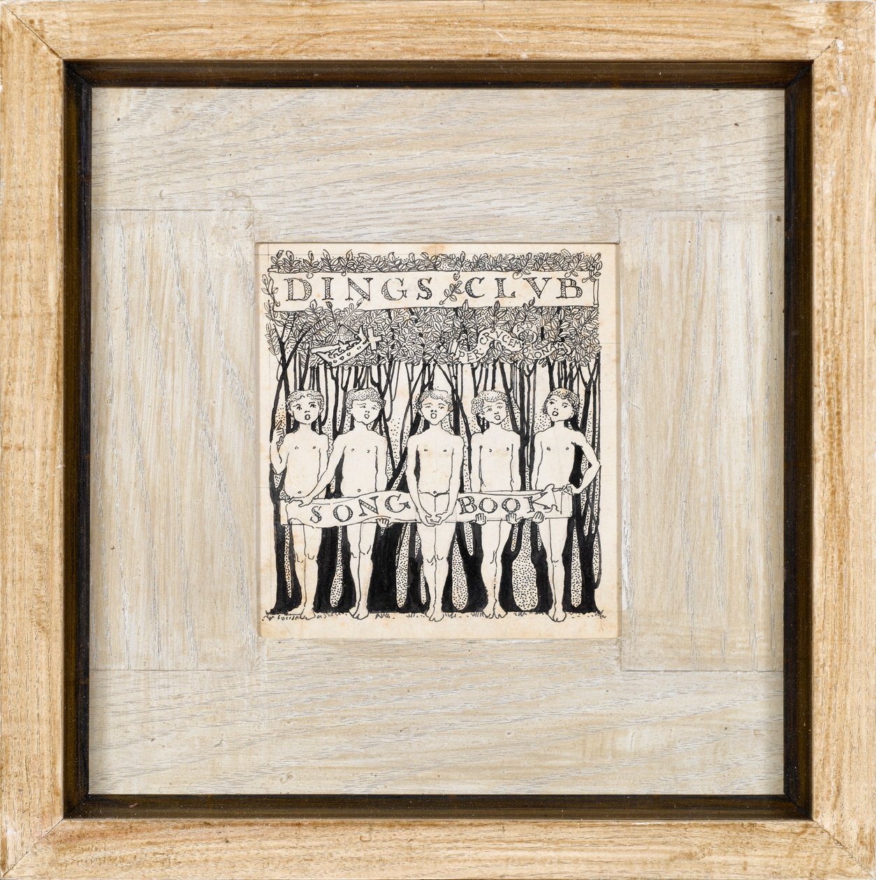 Design for Dings Clubin laulukirja, 1890-luku tekijältä Charles Robert Ashbee