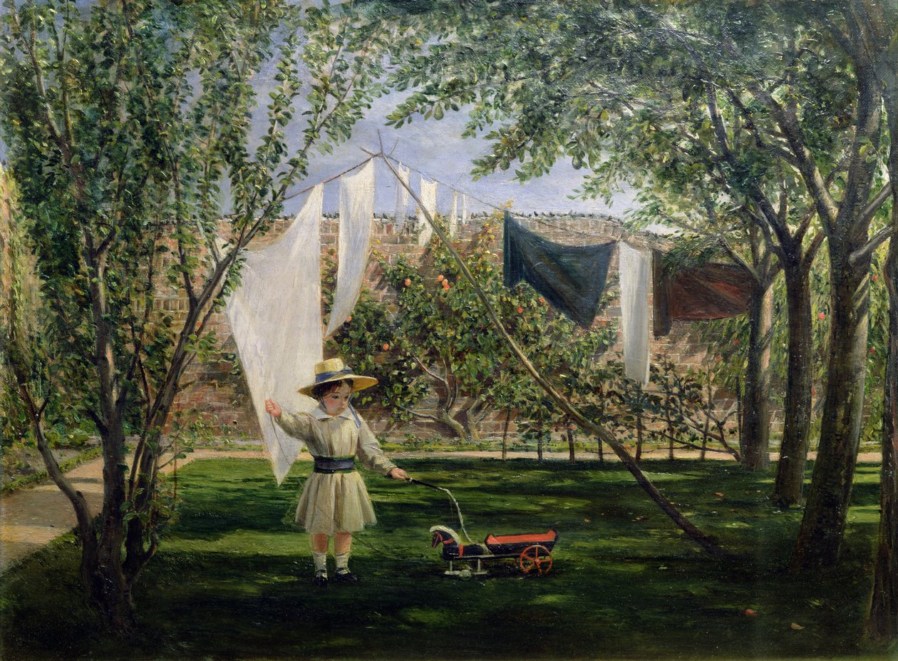 Puutarhakohtaus pojan, taiteilijan pojan George Dunlop Leslien kanssa, 1840 tekijältä Charles Robert Leslie