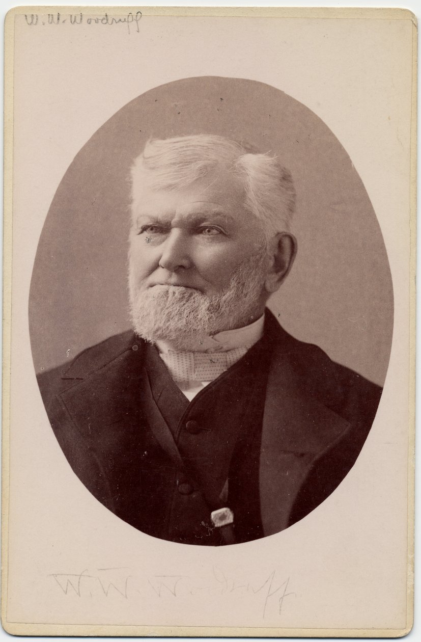 Wilford Woodruff (1807-98), Myöhempien Aikojen Pyhien Jeesuksen Kristuksen Kirkon neljäs presidentti eli mormonit (albumiprintti) tekijältä Charles Roscoe Savage