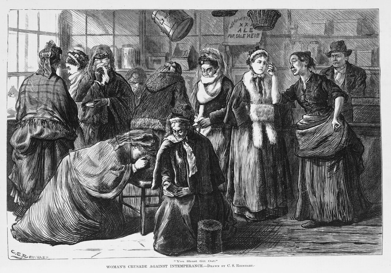 Naisen ristiretki hillittömyyttä vastaan, pubi. 1874 tekijältä Charles Stanley Reinhart