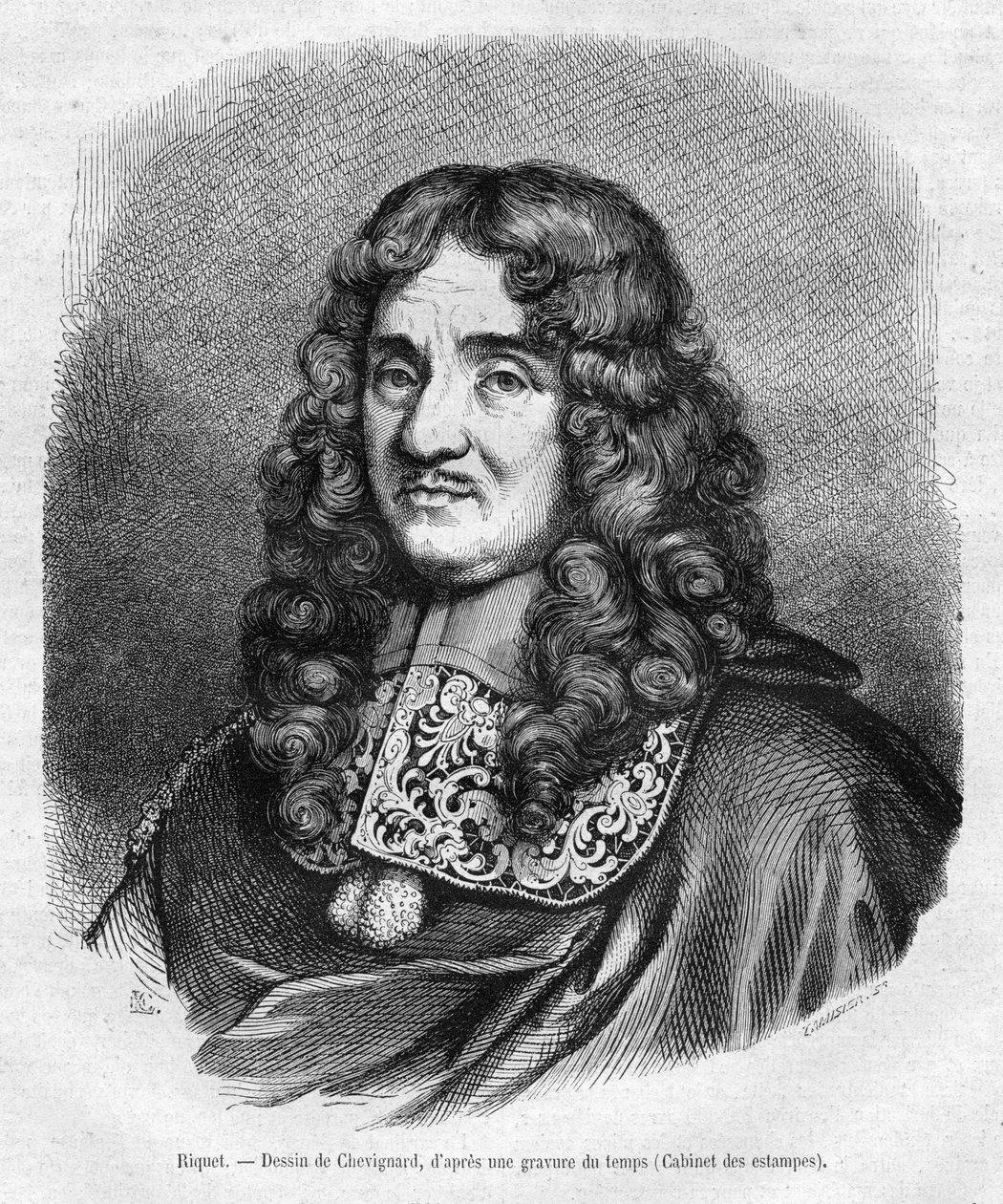 muotokuva gravé tekijältä Charles Tamisier Lechevallier Chevignard