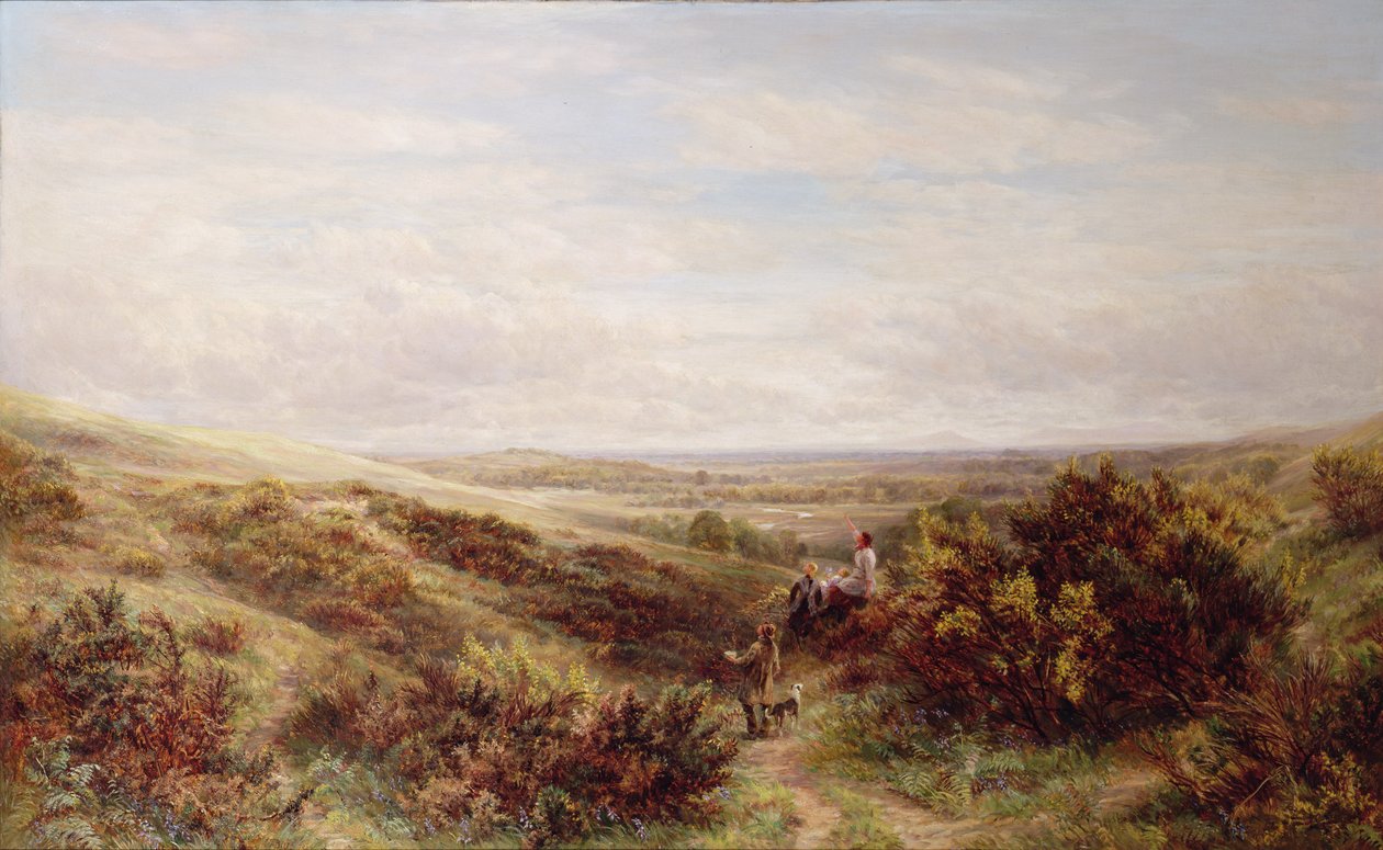 Moorland maisema hahmoilla tekijältä Charles Thomas Bale