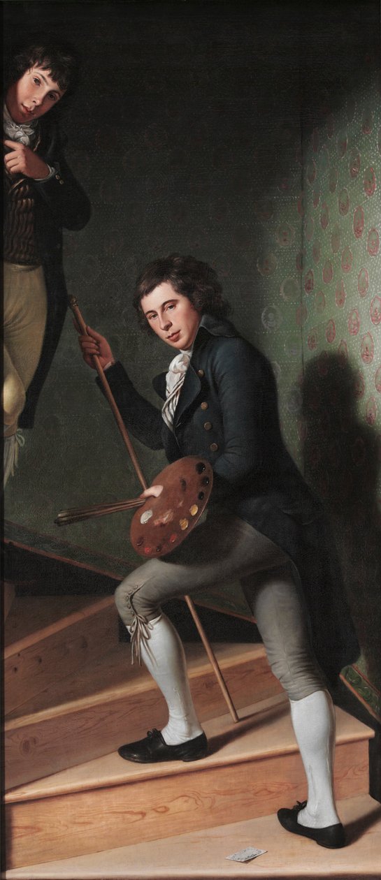 Portaikkoryhmä (Raphaelle Pealein ja Titian Ramsay Pealein muotokuva) tekijältä Charles Willson Peale