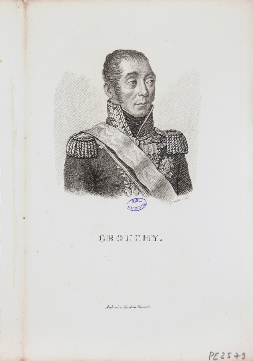 Marsalkka Emmanuel de Grouchyn muotokuva, 1814 tekijältä Charles Aimé Forestier
