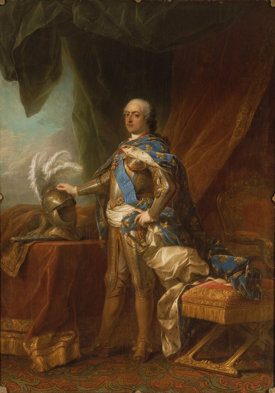 Ludvig XV haarniskassa tekijältä Charles André van Loo