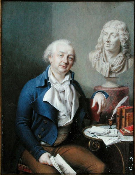 Dazincourtin muotokuva (1747-1809) (öljy paneelille) tekijältä Charles Marie Bouton