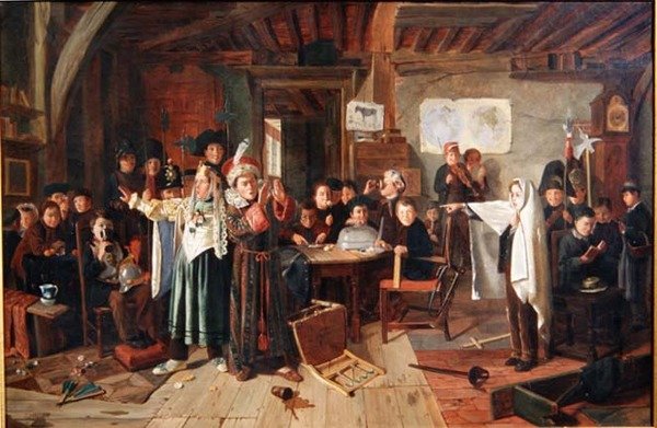 Masquerade, n. 1855 (öljy kankaalle) tekijältä Charles Hunt