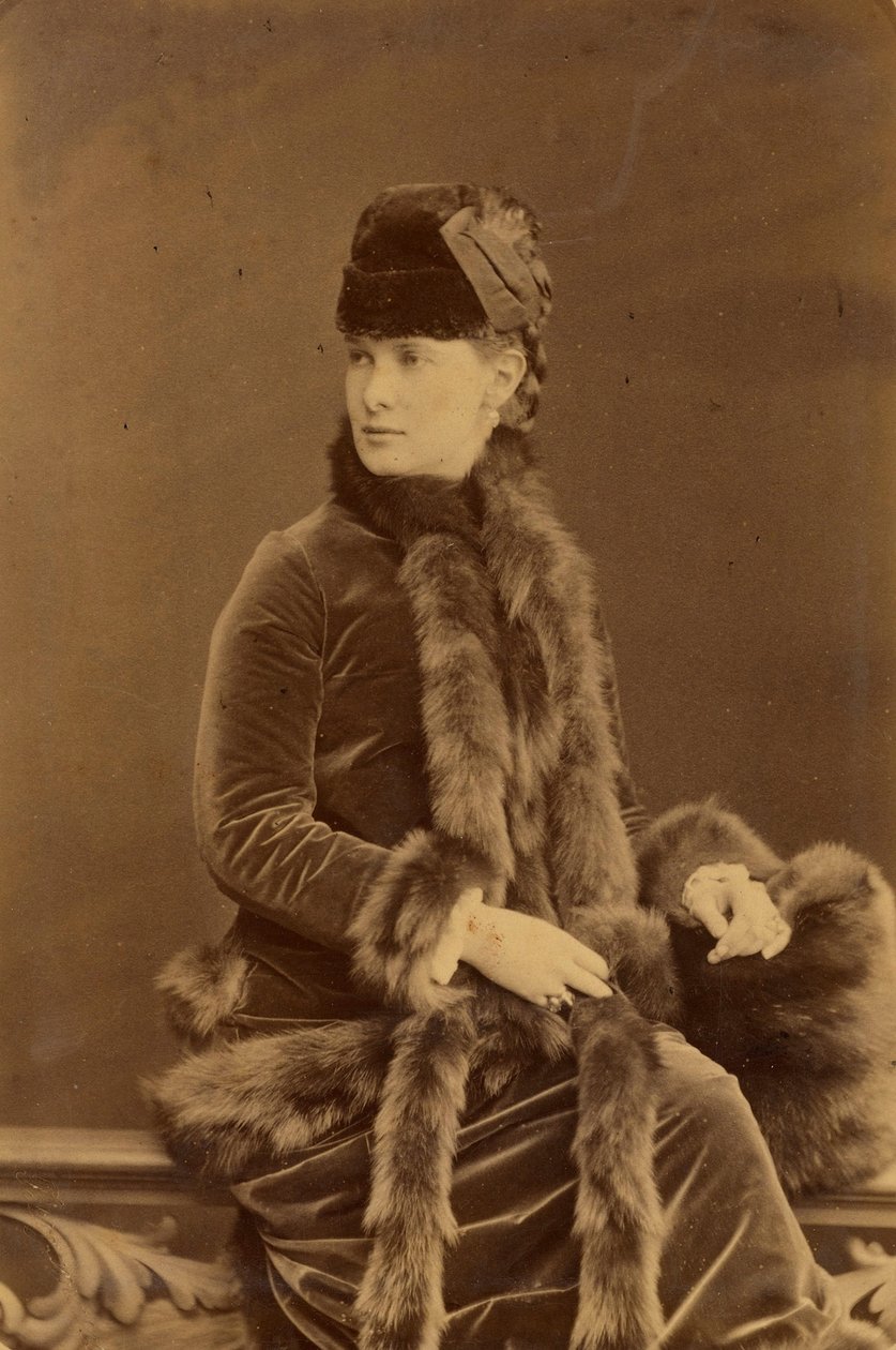Marie Pavlovna Romanova - Venäjän suurherttuatar Maria Pavlovna (1854-1920), kirjoittanut Bergamasco, Charles (Karl) (1830-1896). Albumin Photo, c. 1880. Venäjän valtion elokuva- ja valokuva-arkisto, Krasnogorsk tekijältä Charles Bergamasco
