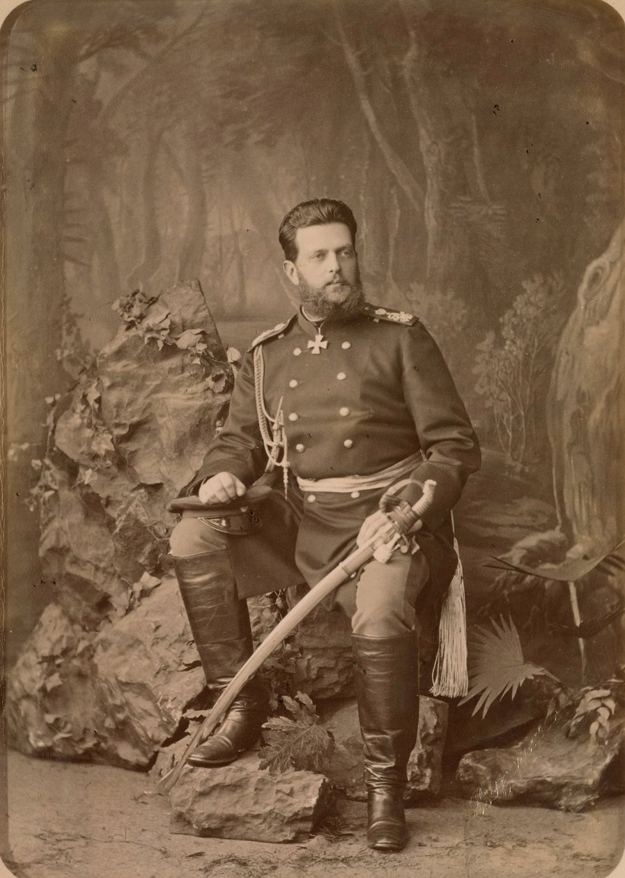 Vladimir Aleksandrovitch de Russie - Muotokuva Venäjän suurruhtinas Vladimir Aleksandrovitšista (1847-1909), Bergamasco, Charles (Karl) (1830-1896). Albumin Photo, n. 1878. Venäjän valtion elokuva- ja valokuva-arkisto, Krasnogorsk tekijältä Charles Bergamasco