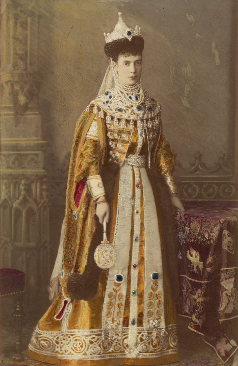 Marie Fedorovna (Maria Fedorovna ou Fiodorovna, prinsessa Dagmar de Danemark) - Keisarinna Maria Fjodorovna, Tanskan prinsessa Dagmar (1847-1928), Bergamasco, Charles (Karl) (1830-1896) muotokuva. Albumin valokuva tekijältä Charles Bergamasco