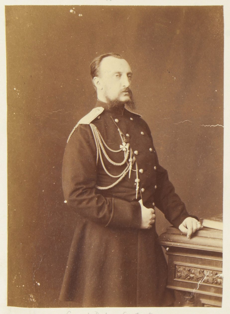 Nicolas Nikolaievitch de Russie - Muotokuva Venäjän suurherttua Nikolai Nikolajevitšista (vanhin) (1831-1891), Bergamasco, Charles (Karl) (1830-1896). Albumin Photo, c. 1874. Venäjän valtion elokuva- ja valokuva-arkisto, Krasnogorsk tekijältä Charles Bergamasco