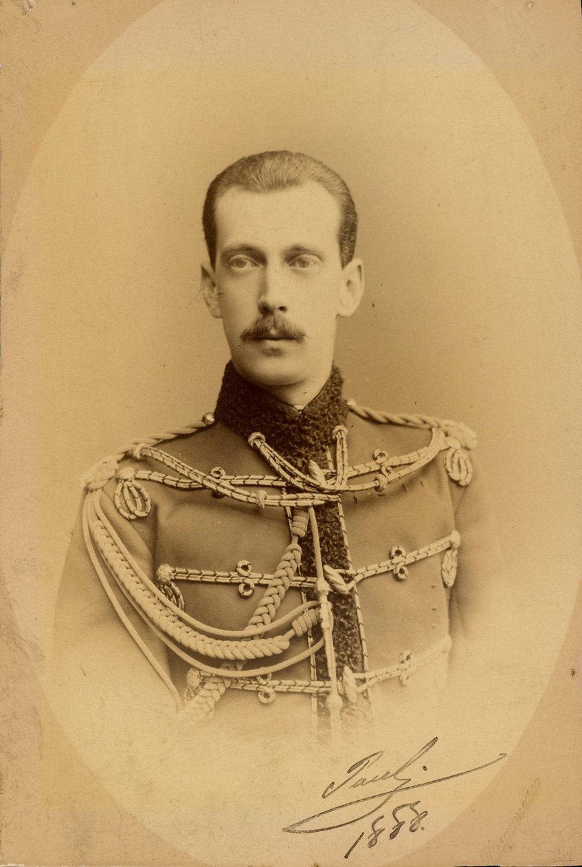 Venäjän suurherttua Paul Aleksandrovitšin (1860-1919) muotokuva tekijältä Charles Bergamasco