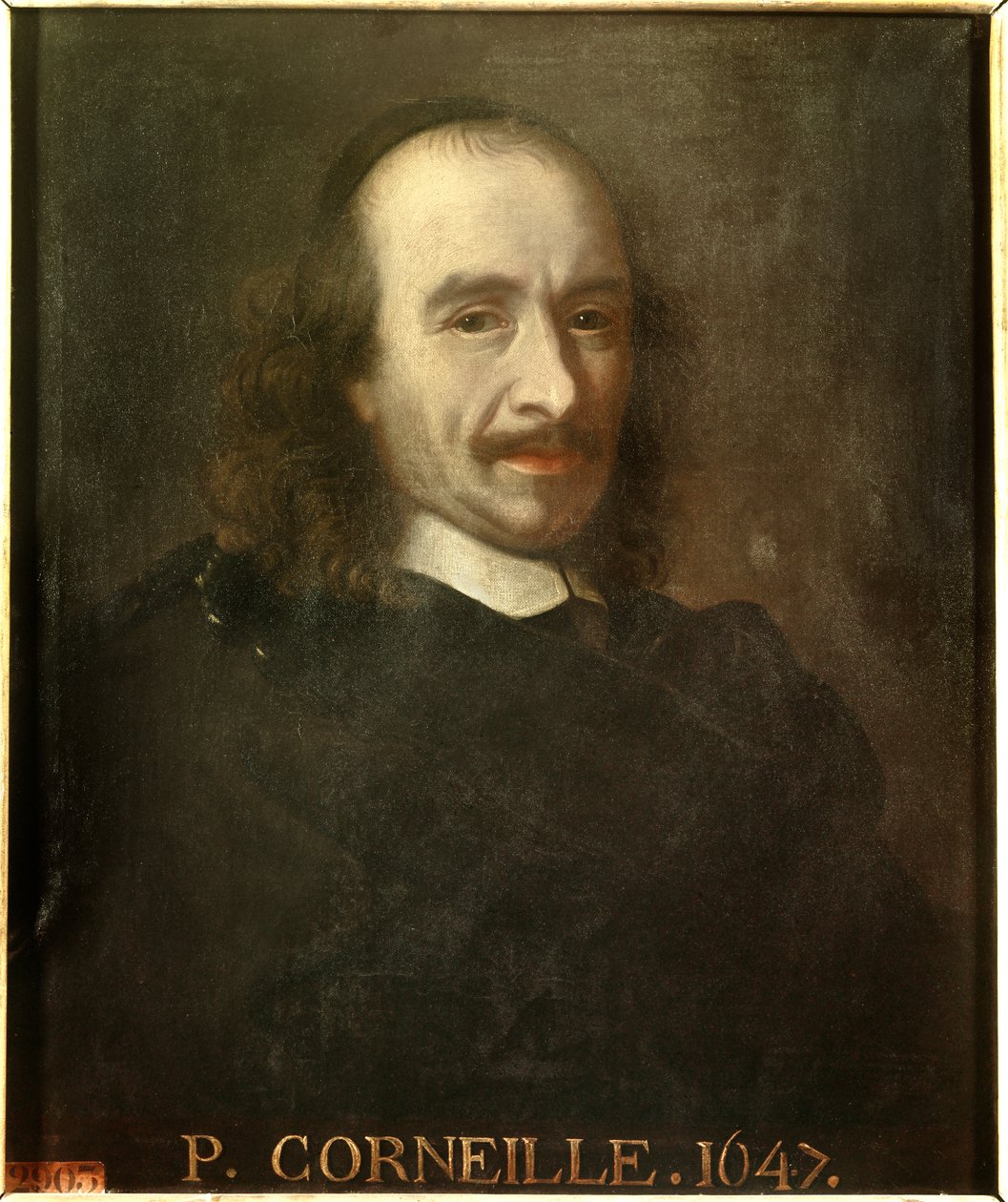 Pierre Corneillen (1606-1684) muotokuva ranskalaisesta dramaattisesta runoilijasta. Charles Lebrunin (Le Brun) (1619-1690) anonyymi maalaus. Versailles, Versaillesin ja Trianonin linnat. tekijältä Charles (after) Le Brun