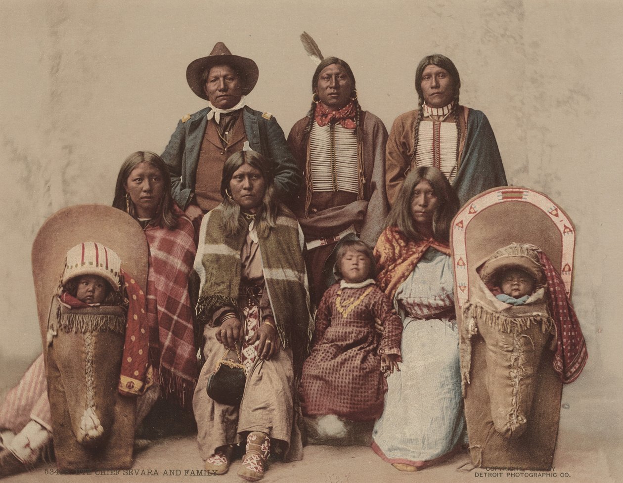 Ute-päällikkö Severo ja perhe,c. 1885, julkaistu 1899 (kuva) tekijältä Charles A. Nast