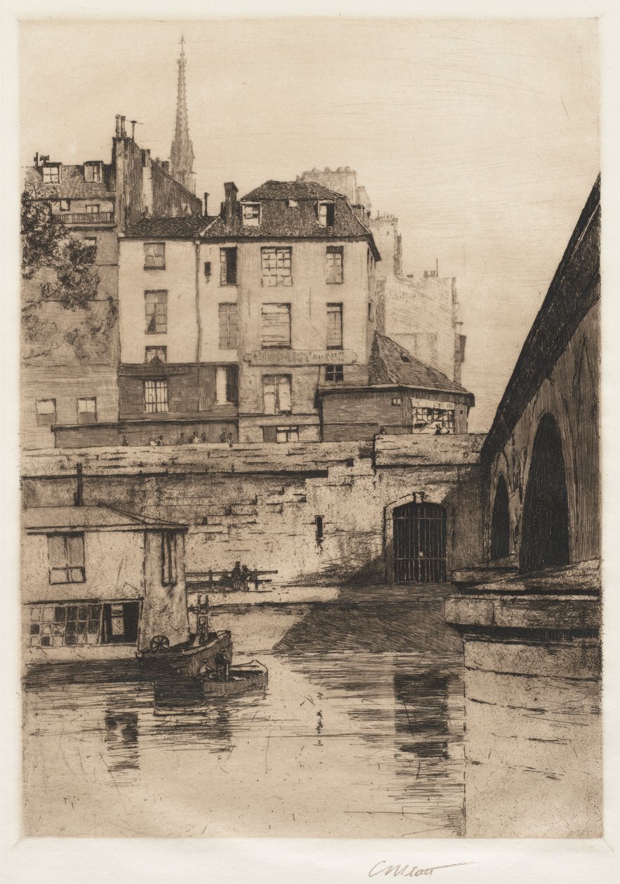 Quai des Orfèvres, Pariisi, 1886. tekijältä Charles Adams Platt