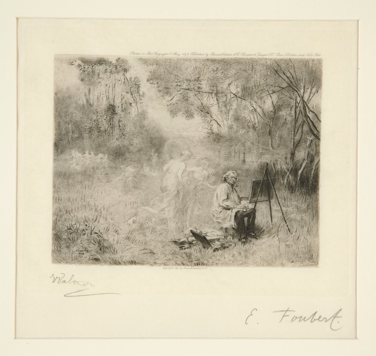 Corot-maalaus: Foubertin jälkeen tekijältä Charles Albert Waltner