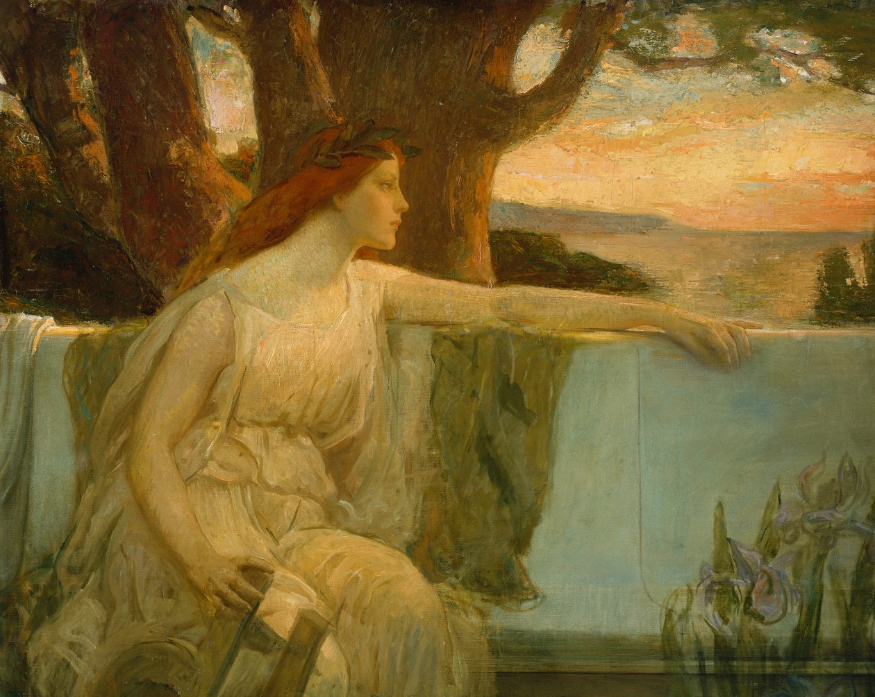 Kaukainen idylli (öljy kankaalle) tekijältä Charles Allen Winter