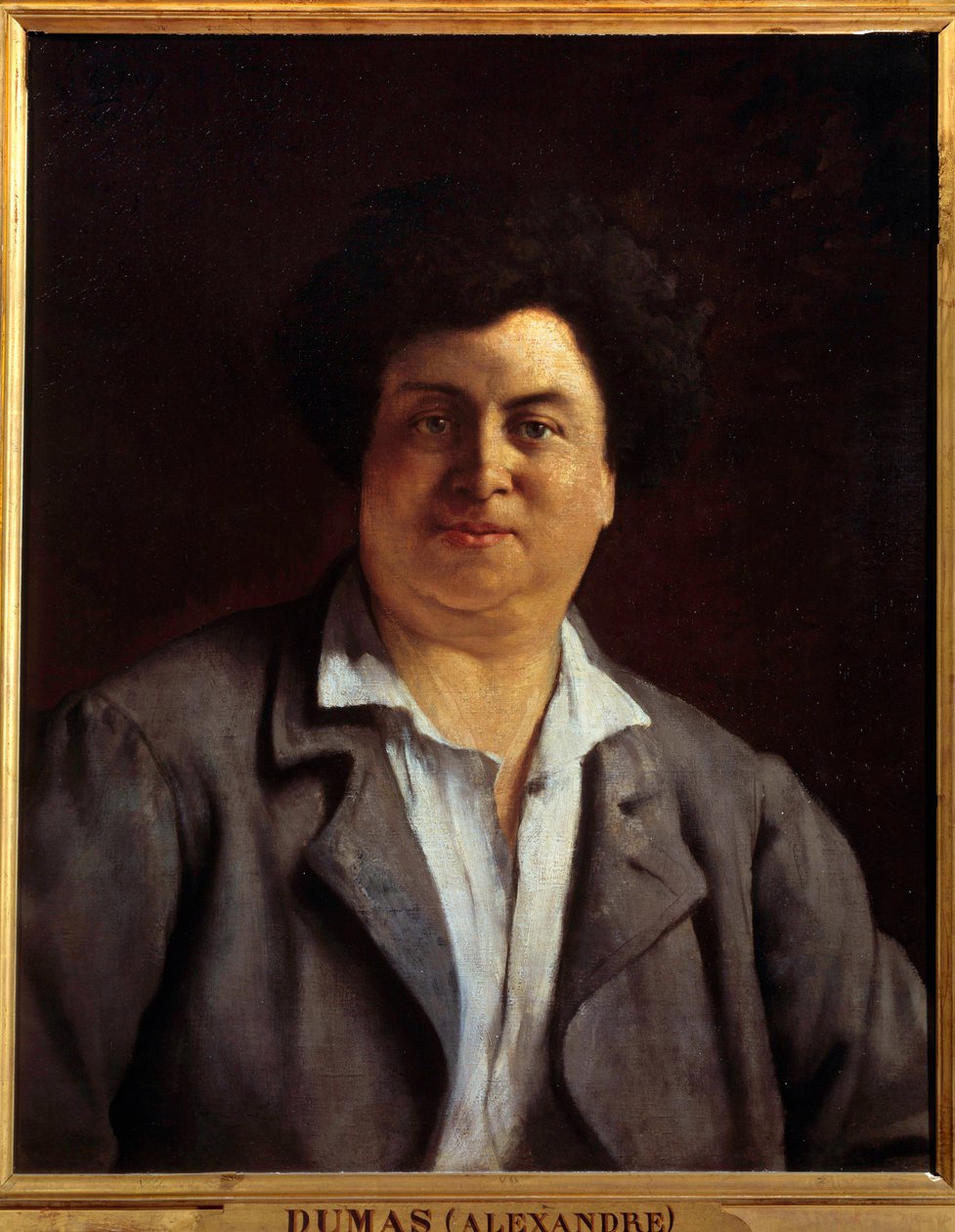 Muotokuva kirjailija Alexandre Dumas perestä tekijältä Charles Alphonse Paul Bellay