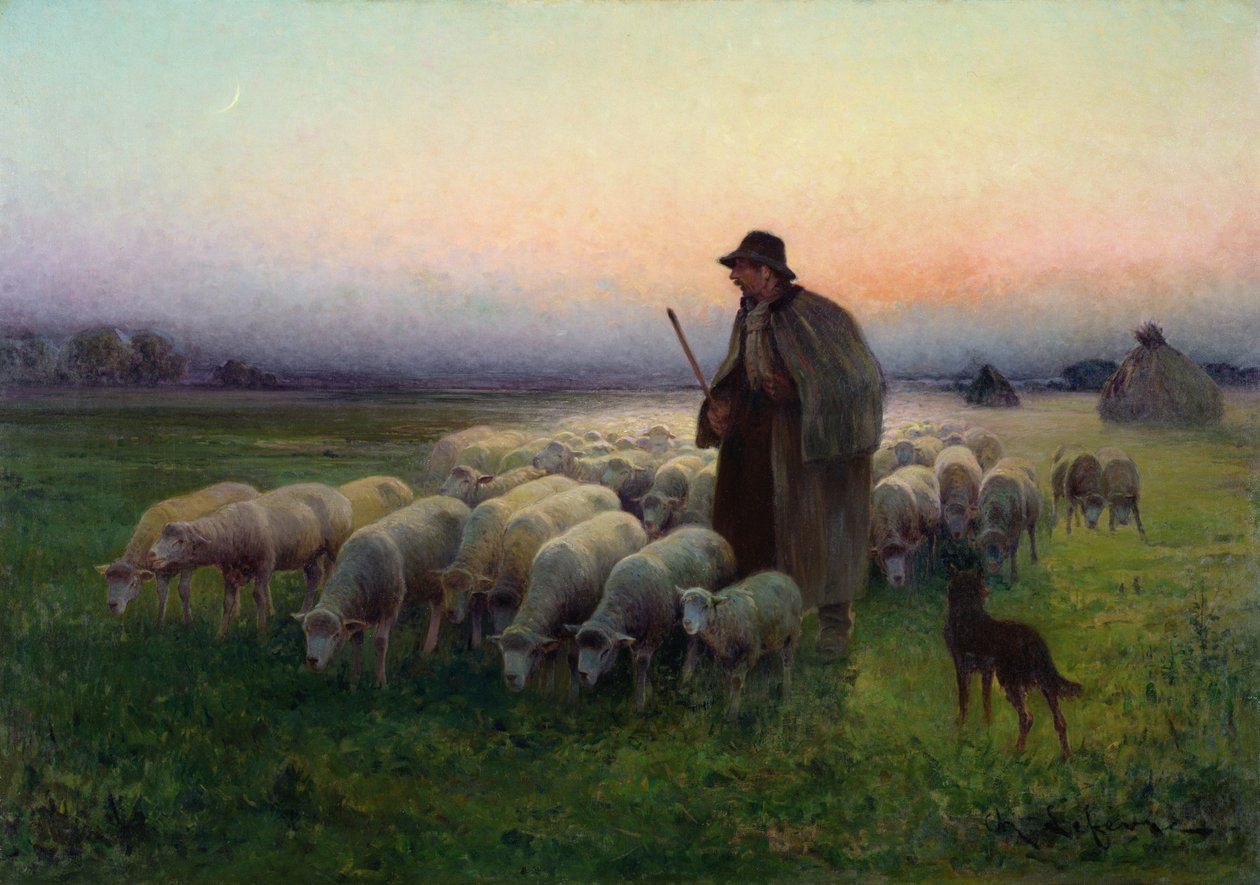 Paluu kentälle, n. 1913 tekijältä Charles Amable Lefebvre