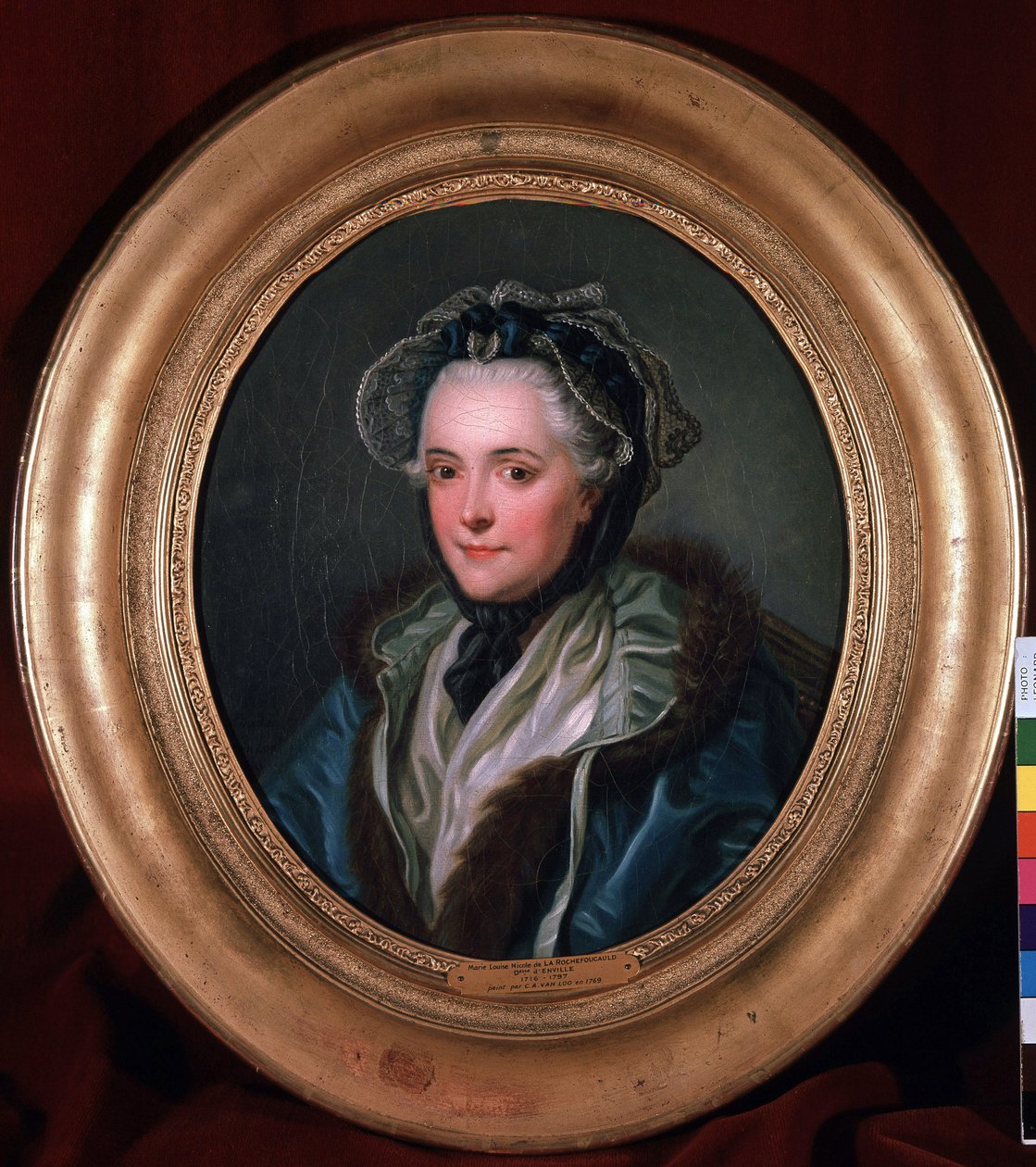 Muotokuva Marie-Louise-Nicolesta (Marie Louise Nicole), Envillen herttuattaresta (Anville) (1716-1797). Charles Amedee Philippe van Loon (1719-1795) maalaus tekijältä Charles Amedee Philippe van Loo