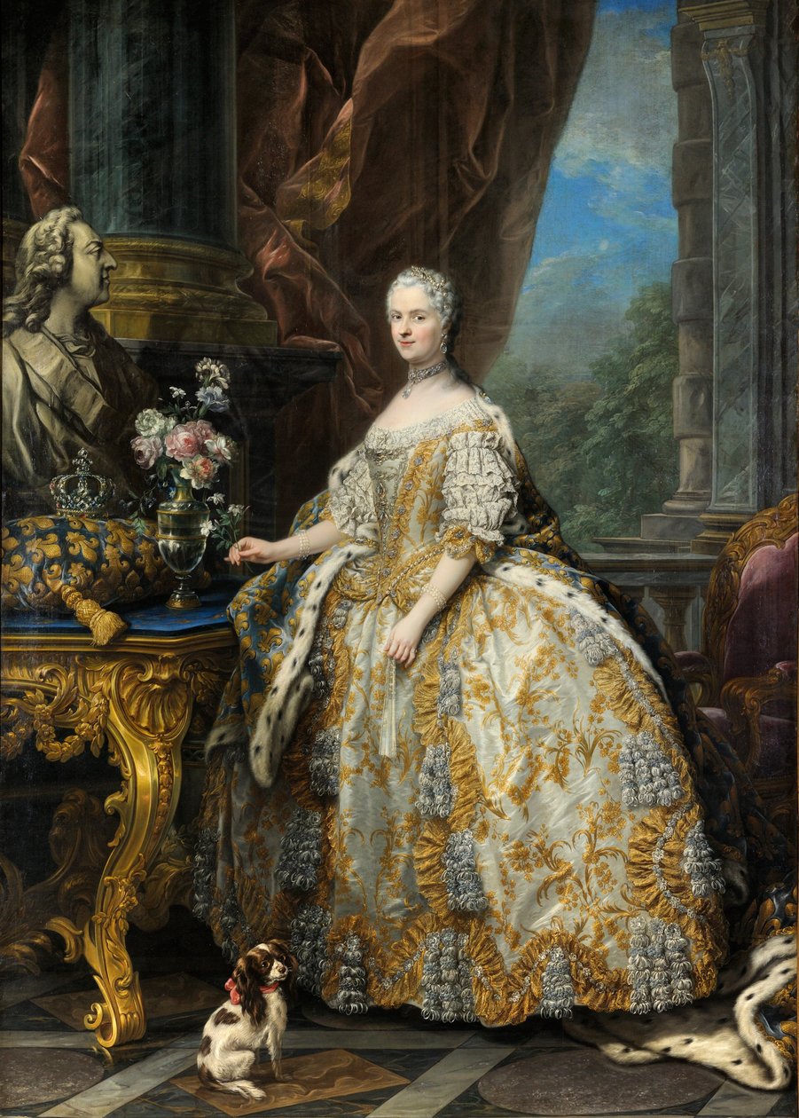 Ranska: Marie Leszczinska, reine de France (1703-1768) Marie Leszczyńska tekijältä Charles André van Loo