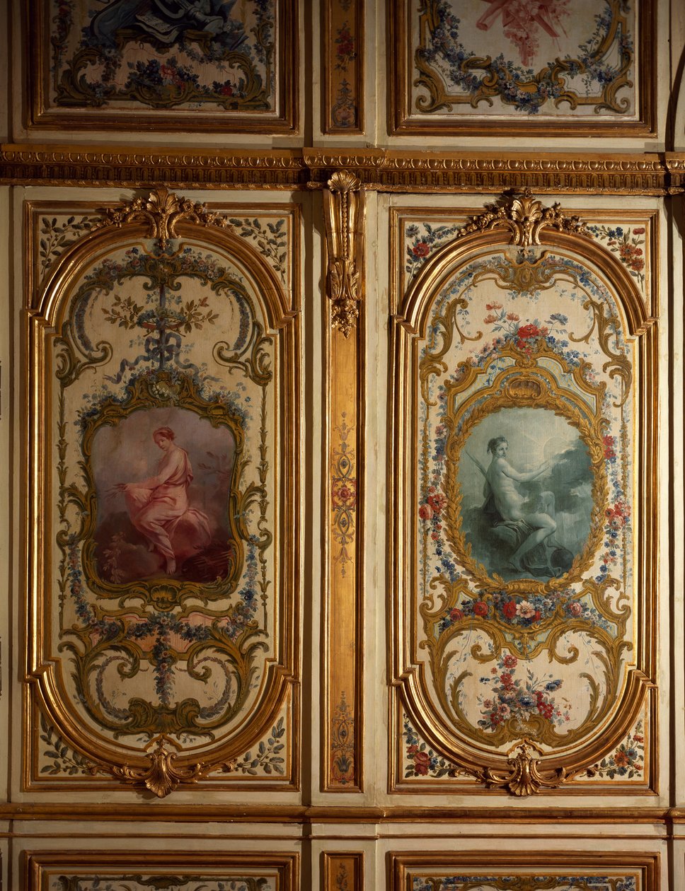 Charles-Andre Van Loon (1684-1745) maalaama paneeli, Chateau de Fontainebleau, Ranska tekijältä Charles André van Loo