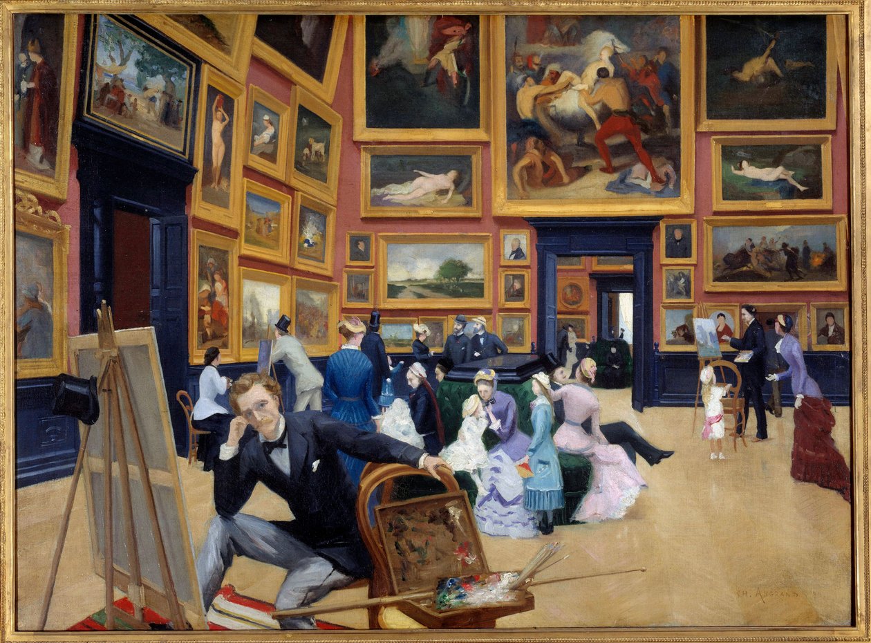 Museo des Beaux Arts de Rouenin sisäkuva Charles Angrandin (1854-1926) maalaus 1880 su. 1,1x1,5 m Rouen musee des Beaux - Sisänäkymä Musee des Beaux Arts of Rouenista. Charles Angrandin (1854-1926) maalaus tekijältä Charles Angrand