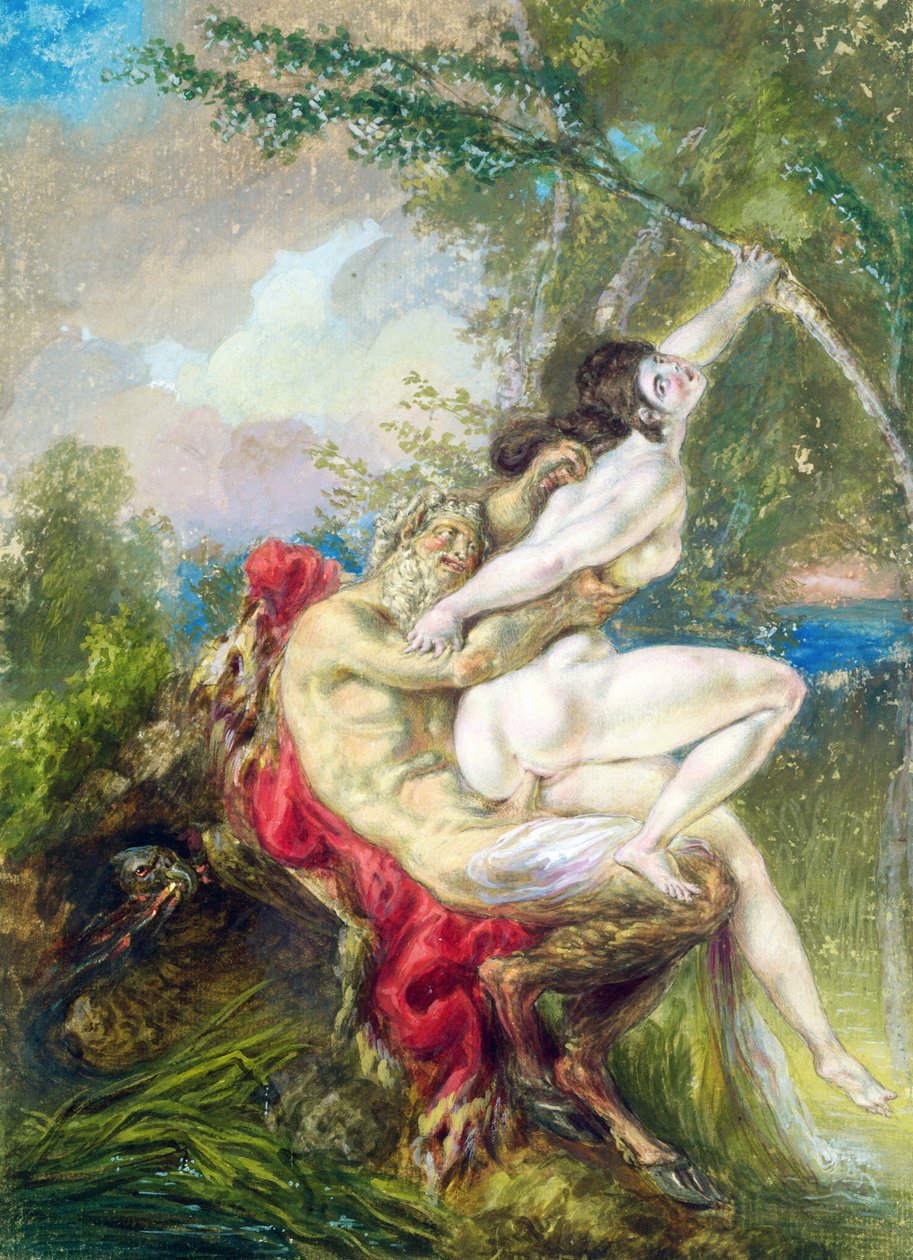 Jupiter ja Antiope, Universal Historysta tekijältä Charles Antoine (attr. to) Coypel