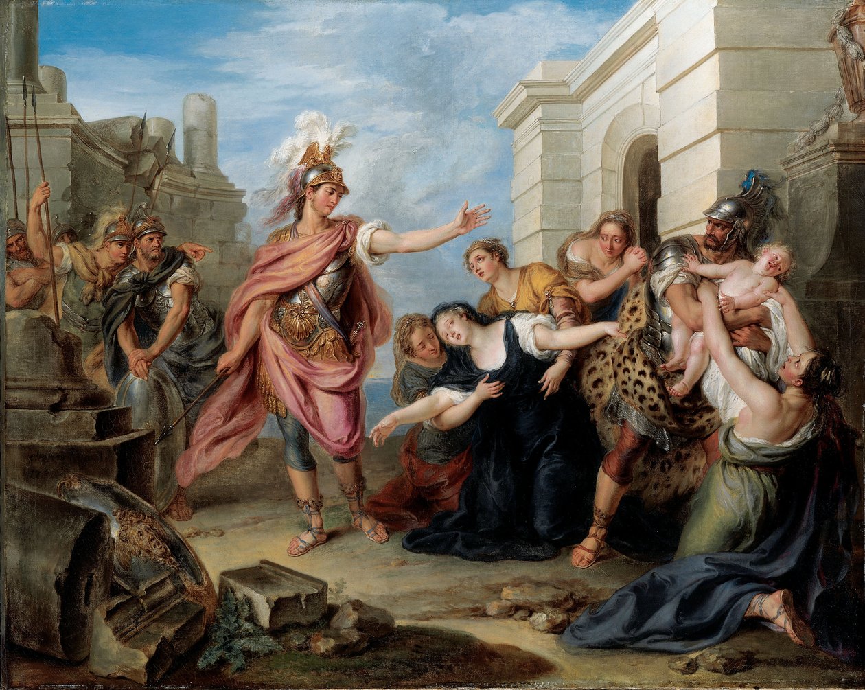 Andromache ja Pyrrhus tekijältä Charles Antoine Coypel