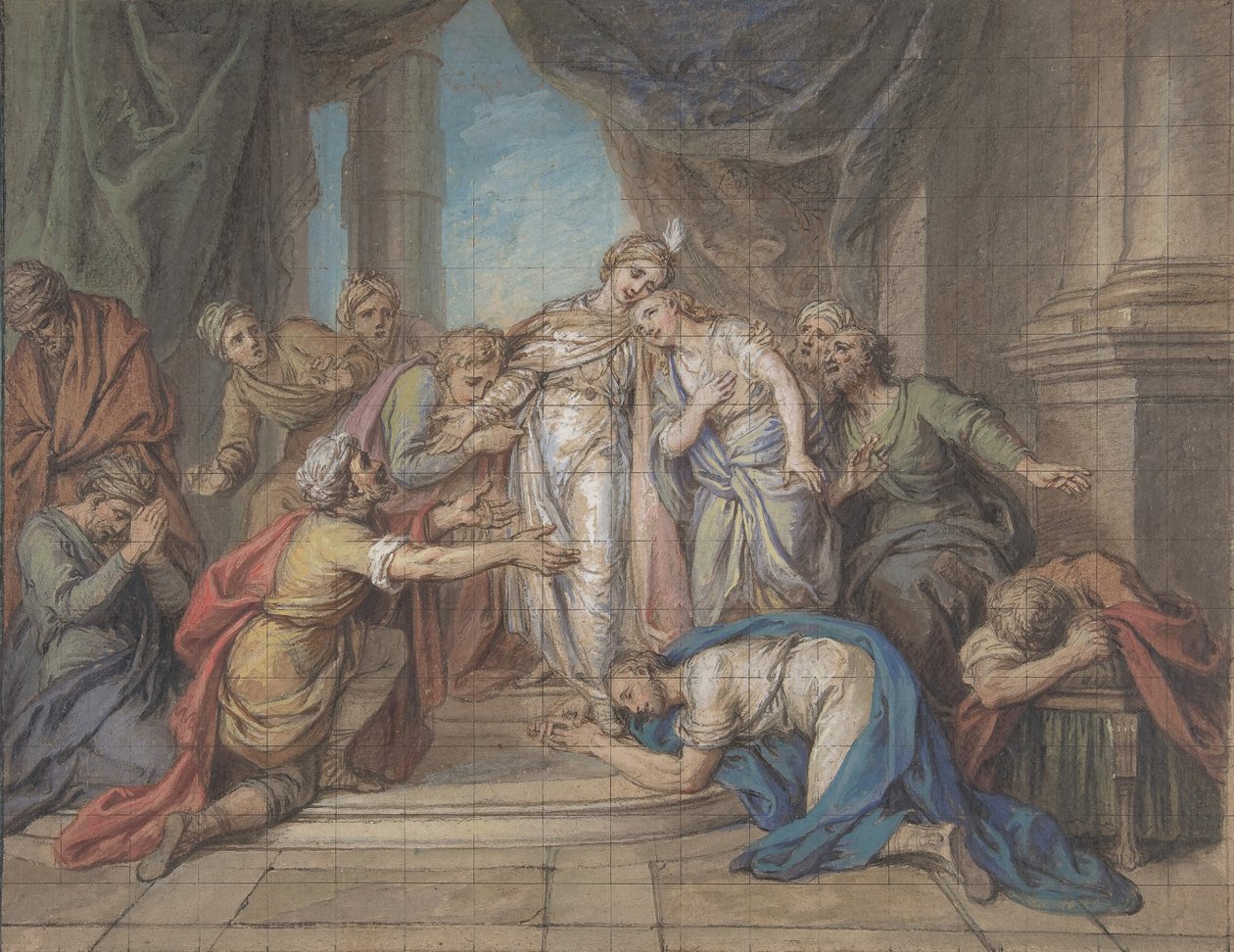 Veljensä tunnustama Joseph, 1700-luku. tekijältä Charles Antoine Coypel