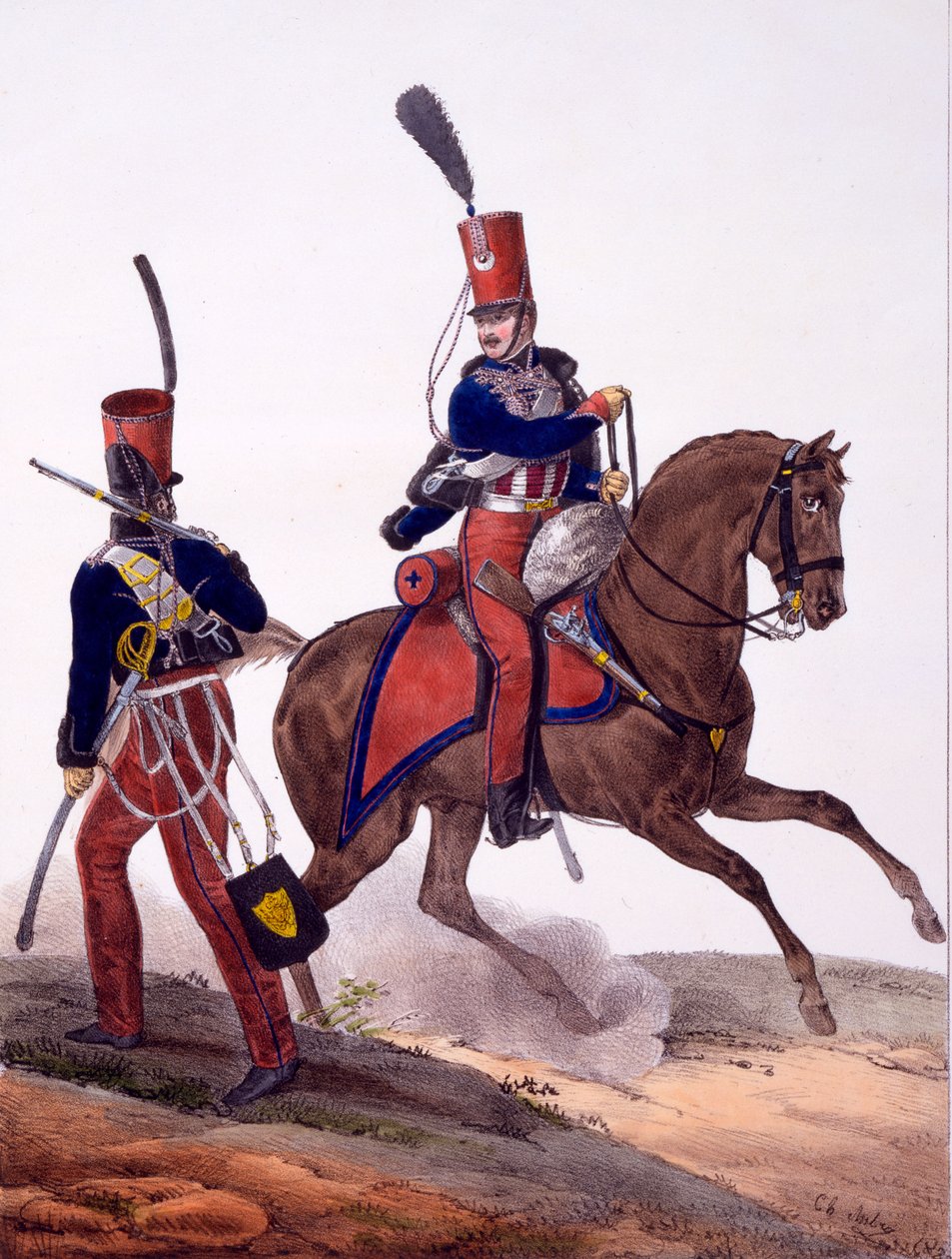 5. husaarirykmentin univormut, kokoelmasta "Collection des Uniforms de l