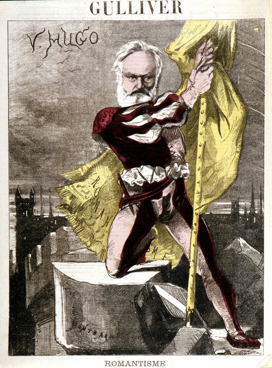Georges Montbardin (1841-1905) sarjakuva Victor Hugo. "" Gulliver - romantiikka"" tekijältä Charles Auguste Loye