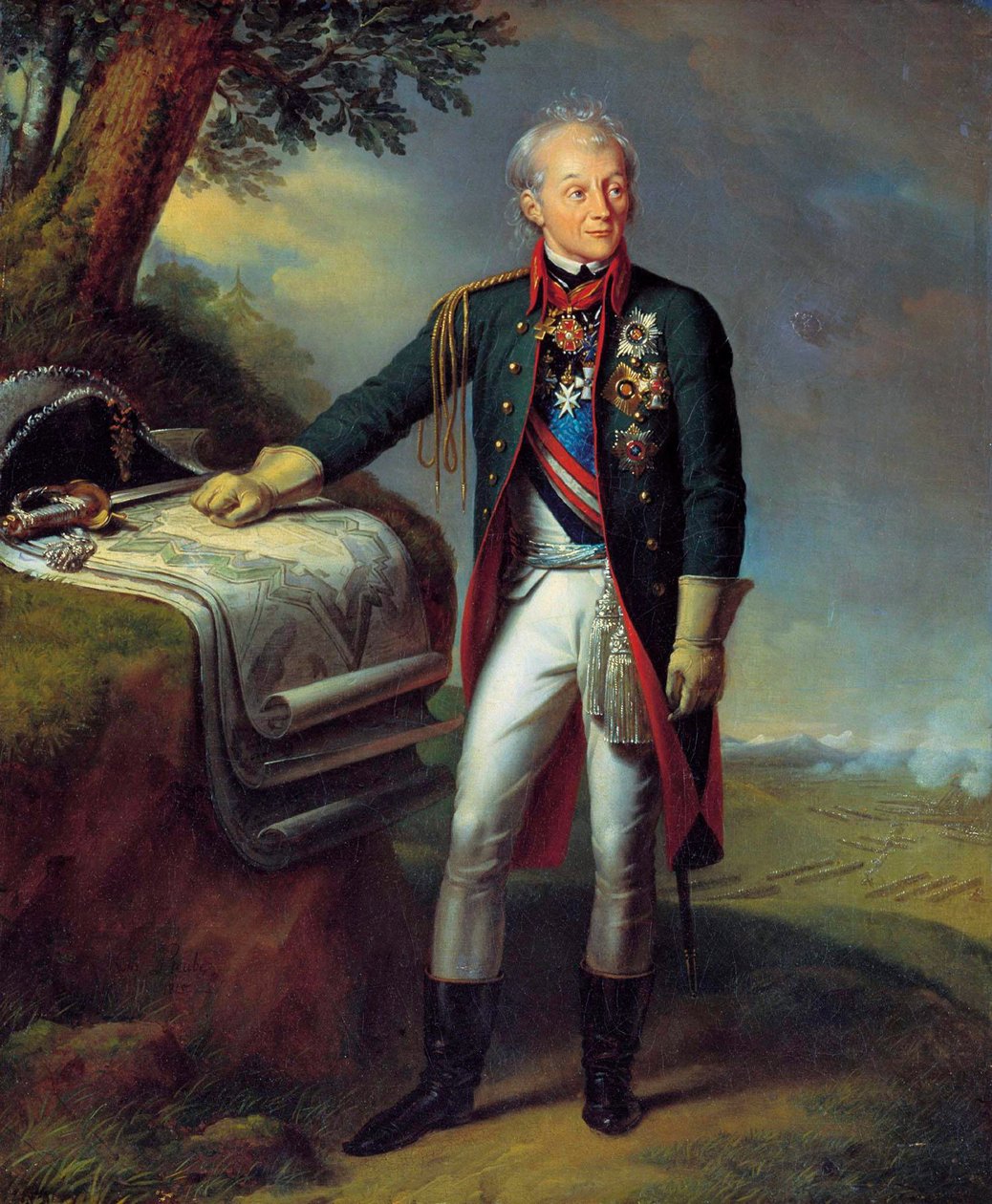 Kenttämarsalkka Generalissimo Prinssi Aleksandr Suvorov, venäläinen sotilas, 1815. tekijältä Charles Auguste Guillaume Steuben
